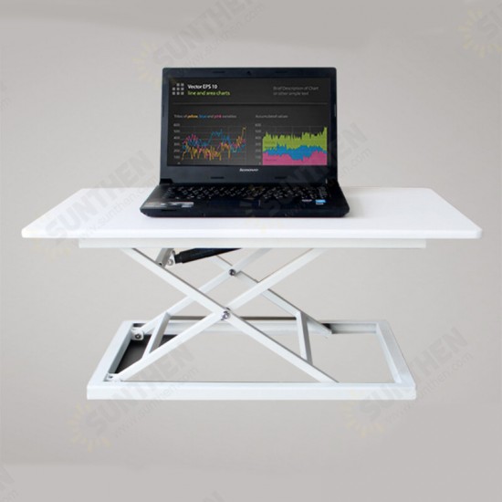 T10 Adjustable Height Sit Stand Desk Simple Modern Office Desk Riser Foldable Laptop Desk Notebook Stand