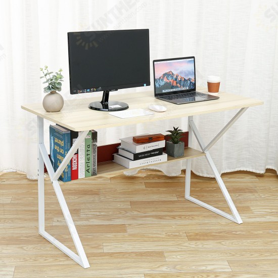 Computer Desk Student Writing Study Table Workstation Laptop Desk Game Table with Storage Shelf for Home Office Supplies