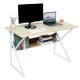 Computer Desk Student Writing Study Table Workstation Laptop Desk Game Table with Storage Shelf for Home Office Supplies