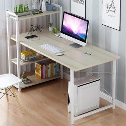 Computer Laptop Desk Modern Style Computer Table Variety of Display Office Table with 4 Tiers Bookshelf Study Writing for Home Office Computer Laptop Desk Modern Style Computer Table Variety of Display Office Table with 4 Tiers Bookshelf Study Writing for Home Office