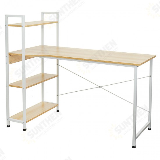 Computer Laptop Desk Writing Study Table Bookshelf Desktop Workstation with Storage Racks Home Office Furniture