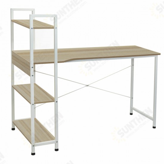 Computer Laptop Desk Writing Study Table Bookshelf Desktop Workstation with Storage Racks Home Office Furniture