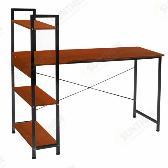 Computer Laptop Desk Writing Study Table Bookshelf Desktop Workstation with Storage Racks Home Office Furniture