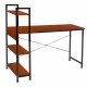 Computer Laptop Desk Writing Study Table Bookshelf Desktop Workstation with Storage Racks Home Office Furniture