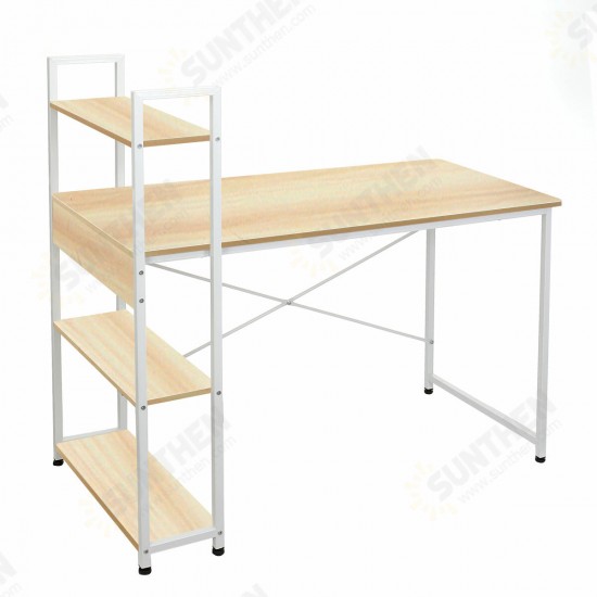 Computer Laptop Desk Writing Study Table Bookshelf Desktop Workstation with Storage Racks Home Office Furniture