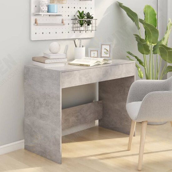 Desk Concrete Gray 39.8inchx19.7inchx30.1inch Chipboard