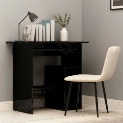 Desk High Gloss Black 31.5inchx17.7inchx29.1inch Engineered Wood Desk High Gloss Black 31.5inchx17.7inchx29.1inch Engineered Wood