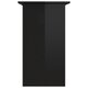 Desk High Gloss Black 31.5inchx17.7inchx29.1inch Engineered Wood