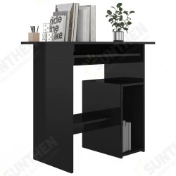 Desk High Gloss Black 31.5inchx17.7inchx29.1inch Engineered Wood Desk High Gloss Black 31.5inchx17.7inchx29.1inch Engineered Wood