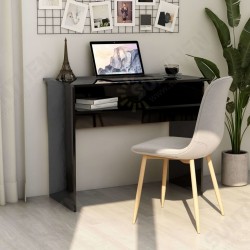 Desk High Gloss Black 35.4inchx19.7inchx29.1inch Engineered Wood Desk High Gloss Black 35.4inchx19.7inchx29.1inch Engineered Wood