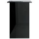 Desk High Gloss Black 35.4inchx19.7inchx29.1inch Engineered Wood