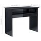 Desk High Gloss Black 35.4inchx19.7inchx29.1inch Engineered Wood