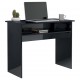 Desk High Gloss Black 35.4inchx19.7inchx29.1inch Engineered Wood