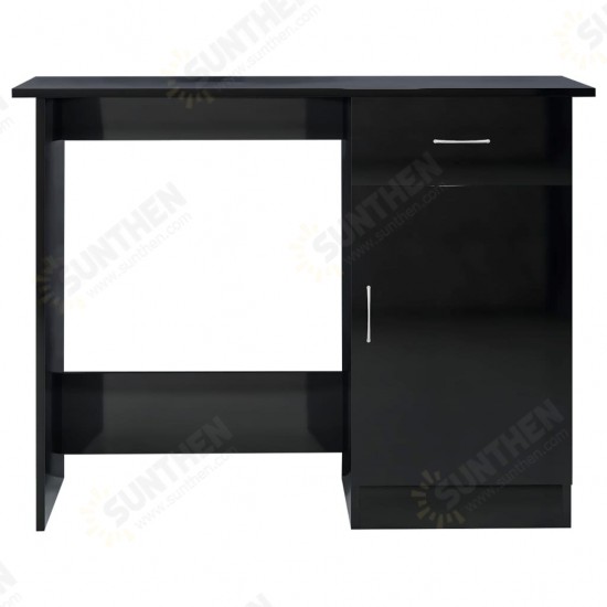 Desk High Gloss Black 39.4inchx19.7inchx29.9inch Engineered Wood