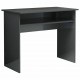 Desk High Gloss Gray 35.4inchx19.7inchx29.1inch Engineered Wood