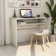 Desk High Gloss White 35.4inchx19.7inchx29.1inch Engineered Wood