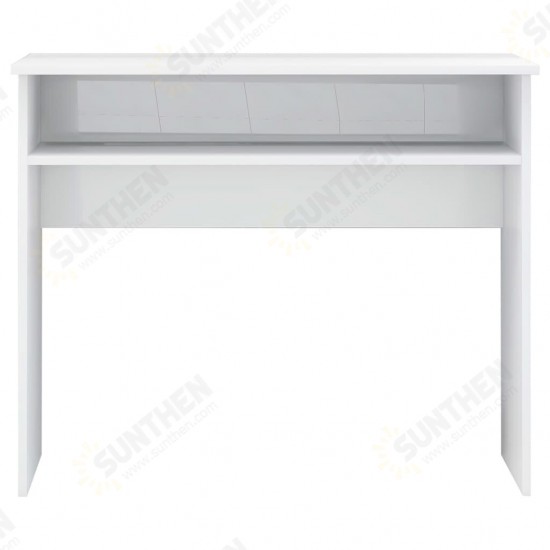 Desk High Gloss White 35.4inchx19.7inchx29.1inch Engineered Wood