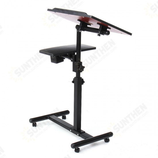 Double lifting 360 degree rotating lazy laptop Stand cooling floor removable bedside table land table