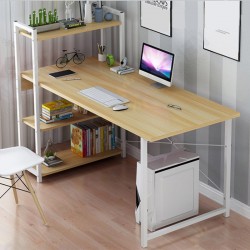 DL-OD05 47.3inch Large Desktop H-Shaped Computer Laptop Desk 15mm E1MDF X-Shaped Sturdy Steel Structure with 4 Tiers Bookshelf Perfect for Home Office DL-OD05 47.3inch Large Desktop H-Shaped Computer Laptop Desk 15mm E1MDF X-Shaped Sturdy Steel Structure with 4 Tiers Bookshelf Perfect for Home Office