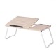 Foldable Bed Tray 26 inches Laptop Desk Adjustable Bed Table with Storage Slots Tablet Phone Holder For Home Office Studying