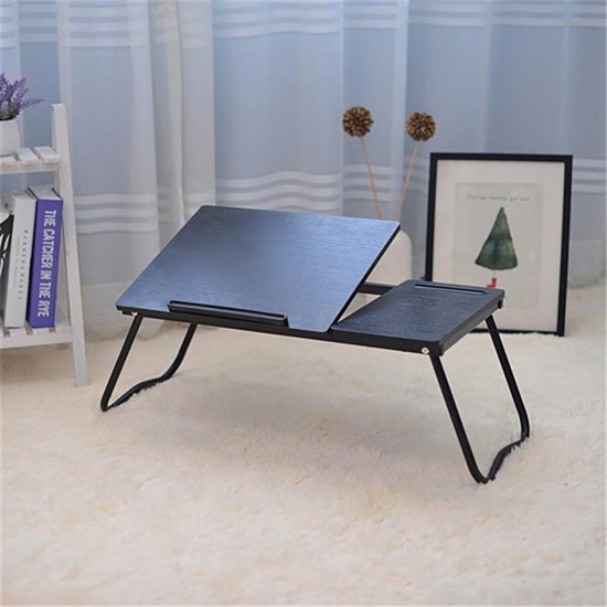Foldable Bed Tray 26 inches Laptop Desk Adjustable Bed Table with Storage Slots Tablet Phone Holder For Home Office Studying