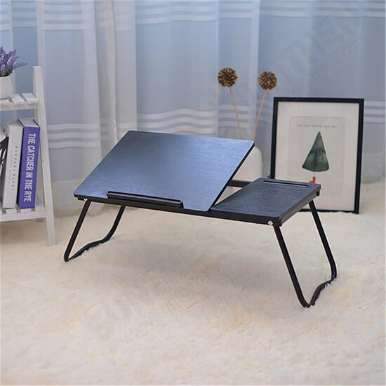 Foldable Bed Tray 26 inches Laptop Desk Adjustable Bed Table with Storage Slots Tablet Phone Holder For Home Office Studying