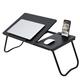 Foldable Bed Tray 26 inches Laptop Desk Adjustable Bed Table with Storage Slots Tablet Phone Holder For Home Office Studying