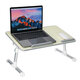 Foldable Laptop Desk Adjustable Height Computer Notebook Desk Breakfast Serving Table Bed Tray Home Office Furniture