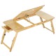 Foldable Laptop Desk Portable Height Adjustable Computer Stand Bamboo Tea Serving Tray Bed Dining Table Laptop Notebook Table