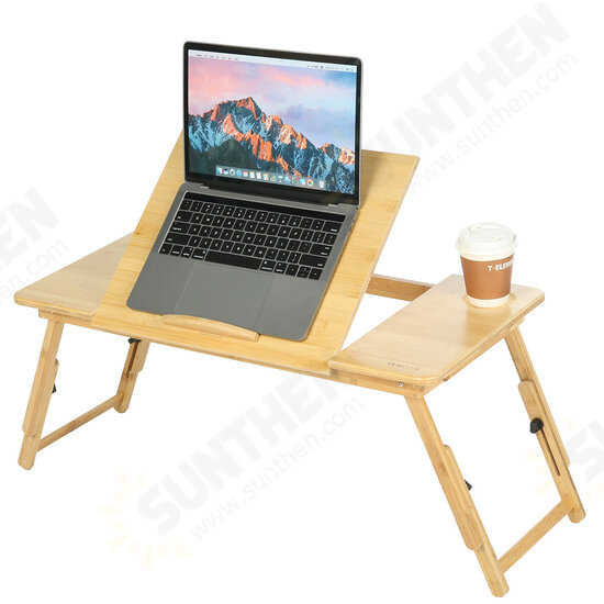 Foldable Laptop Desk Portable Height Adjustable Computer Stand Bamboo Tea Serving Tray Bed Dining Table Laptop Notebook Table