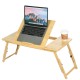Foldable Laptop Desk Portable Height Adjustable Computer Stand Bamboo Tea Serving Tray Bed Dining Table Laptop Notebook Table