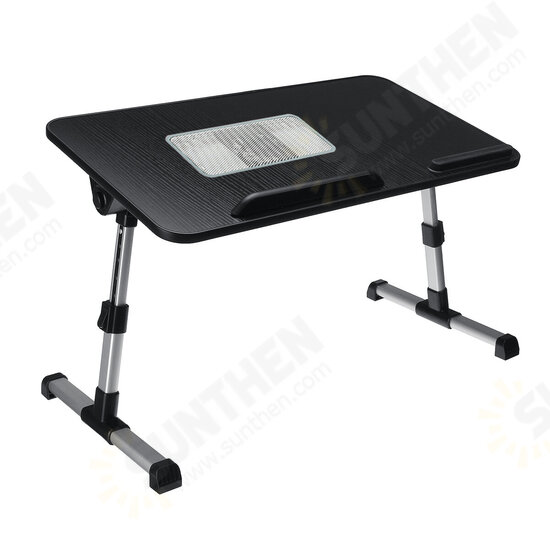 Folding Laptop Bed Table Dorm Desk Couch Table with Cooling Fan Breakfast Tray Notebook Stand Reading Holder for Bed Sofa