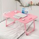 Folding Laptop Table Desk Notebook Learning Writing Desk with Small Drawer Cup Slot Lap Desk Bed for Children Student Home