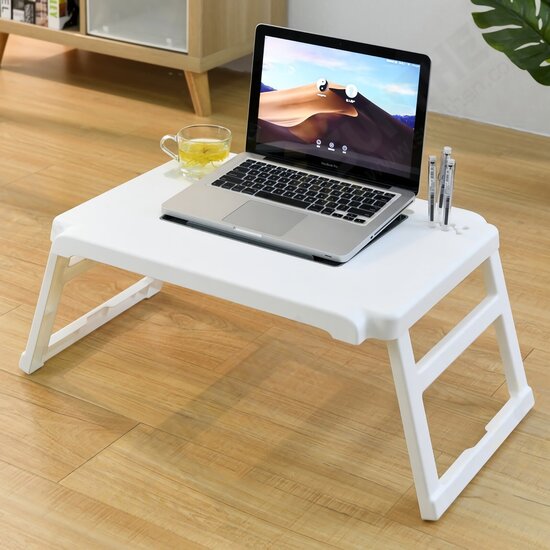 Folding Notebook Computer Desk Stand Portable Plastic Learning Desk Multifunctional Storage Desk For Laptop Notebook Bedroom Desk