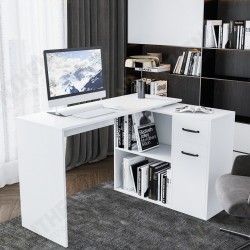 Computer Desk Rotating Corner Computer Desk With Drawers Shelf for Home Office Living Room 180 Degree Design Computer Desk Rotating Corner Computer Desk With Drawers Shelf for Home Office Living Room 180 Degree Design