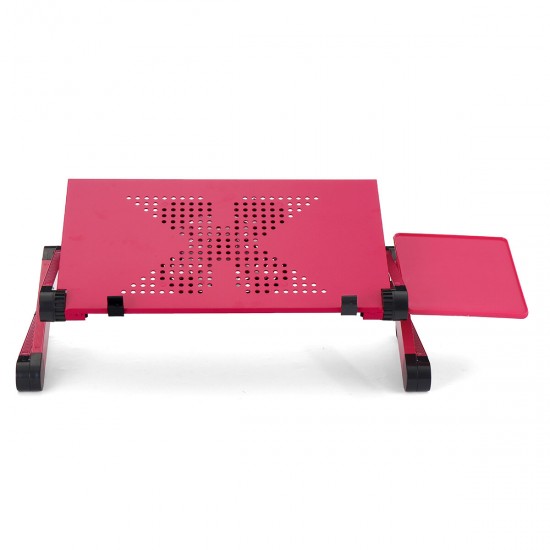 Laptop Desk Aluminum Alloy Folding Computer Notebook Desk Bed Laptop Table with Cooling Stand and Mouse Tray