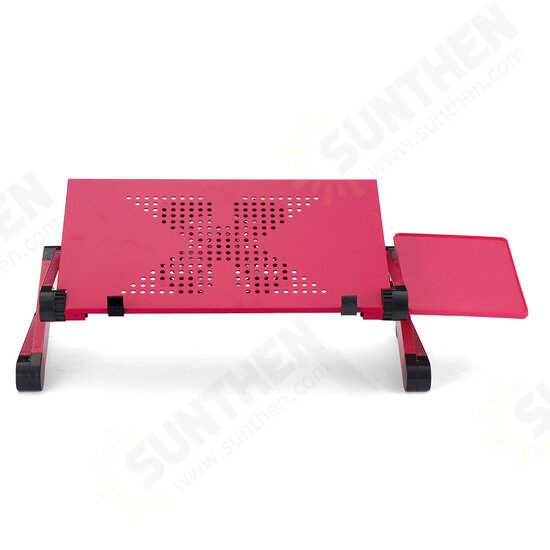 Laptop Desk Aluminum Alloy Folding Computer Notebook Desk Bed Laptop Table with Cooling Stand and Mouse Tray