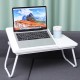 Liftable Folding Computer Desk Laptop Stand 4 Heights Adjustable with Cup Holder Lap Bed Table Tray Breakfast Table