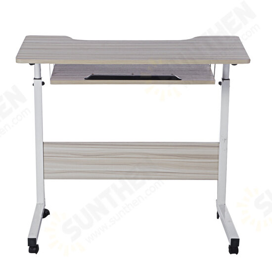 Mobile Rolling Computer Laptop Desk Bedside Workstation Height Adjustable Table Shelf