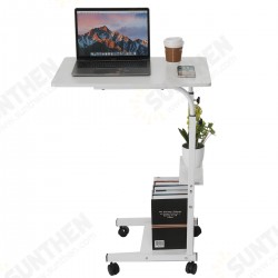 Movable Laptop Desk Adjustable Height Computer Notebook Desk Writing Study Table Bedside Tray with 2 Storage Shelves Home Office Furniture Movable Laptop Desk Adjustable Height Computer Notebook Desk Writing Study Table Bedside Tray with 2 Storage Shelves Home Office Furniture
