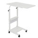 Movable Laptop Desk Adjustable Height Computer Notebook Desk Writing Study Table Bedside Tray with 2 Storage Shelves Home Office Furniture