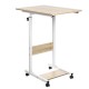 Moveable Computer Laptop Desk Height Adjustable Writing Study Table Book Storage Shelf Workstation with Wheels Home Office Furniture