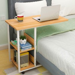 Multifunctional Movable Bedside Laptop Desk Computer Table Study Table Computer Stand with 2 Tiers Storage Shelves Bookshelf Multifunctional Movable Bedside Laptop Desk Computer Table Study Table Computer Stand with 2 Tiers Storage Shelves Bookshelf