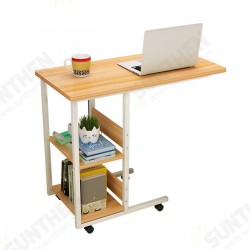 Multifunctional Movable Bedside Laptop Desk Computer Table Study Table Computer Stand with 2 Tiers Storage Shelves Bookshelf Multifunctional Movable Bedside Laptop Desk Computer Table Study Table Computer Stand with 2 Tiers Storage Shelves Bookshelf