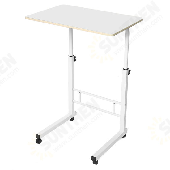 Removable Laptop Table Lifting Desk Tabletop Food Tray Bedside Table Bed Sofa Stand with Wheel