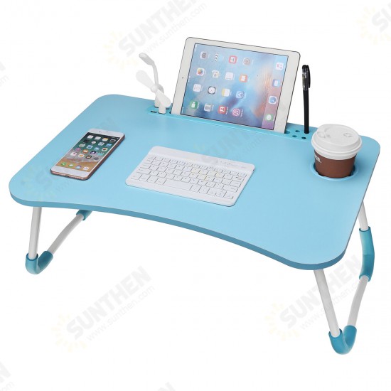 USB Computer Desk Multifunctional Portable Bed Computer Desk Lazy Foldable Lazy Laptop Table for Home Office Dormitory