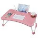 USB Computer Desk Multifunctional Portable Bed Computer Desk Lazy Foldable Lazy Laptop Table for Home Office Dormitory