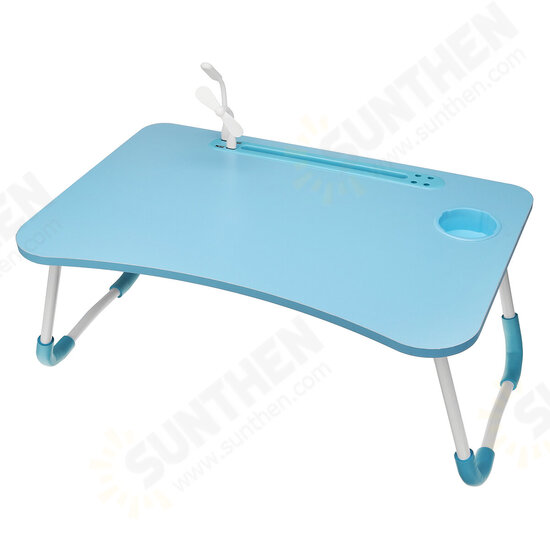 USB Computer Desk Multifunctional Portable Bed Computer Desk Lazy Foldable Lazy Laptop Table for Home Office Dormitory