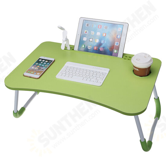 USB Computer Desk Multifunctional Portable Bed Computer Desk Lazy Foldable Lazy Laptop Table for Home Office Dormitory