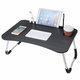 USB Computer Desk Multifunctional Portable Bed Computer Desk Lazy Foldable Lazy Laptop Table for Home Office Dormitory